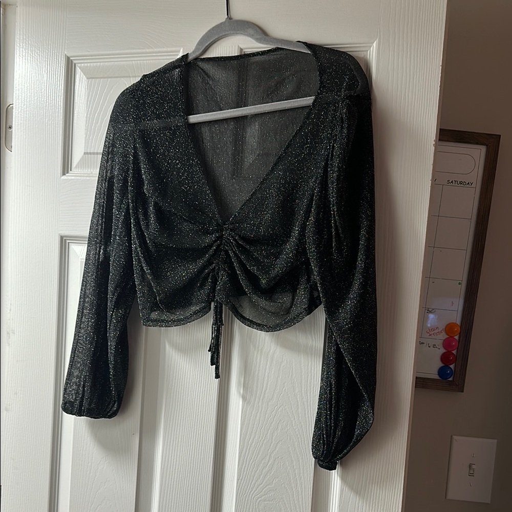 Elegant Black Sheer Top